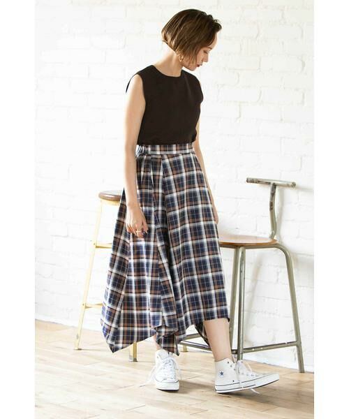 ＊＊N.Natural Beauty Basic / エヌ ナチュラルビューティーベーシック スカート | イレヘムチェックスカート | 詳細15