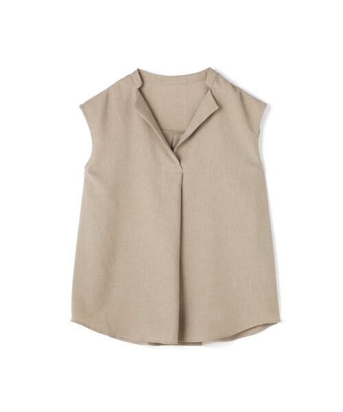 ＊＊N.Natural Beauty Basic / エヌ ナチュラルビューティーベーシック シャツ・ブラウス | ガルーダツイルシャツ オープンカラー（モカベージュ）