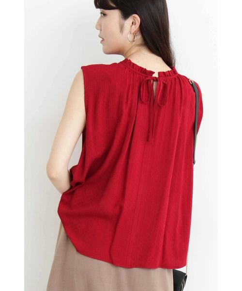 ＊＊N.Natural Beauty Basic / エヌ ナチュラルビューティーベーシック シャツ・ブラウス | 前後2Wayハイネックブラウス（レッド）