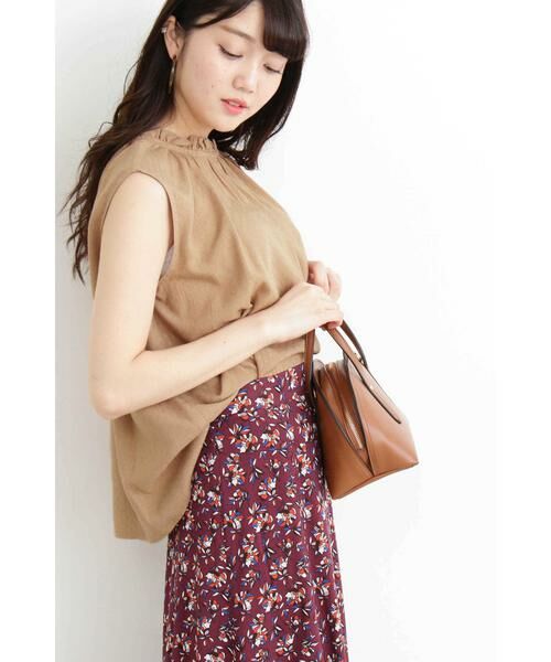 ＊＊N.Natural Beauty Basic / エヌ ナチュラルビューティーベーシック シャツ・ブラウス | 前後2Wayハイネックブラウス（ベージュ）