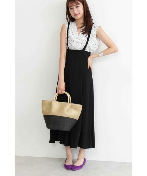 ＊＊N.Natural Beauty Basic / エヌ ナチュラルビューティーベーシック スカート | サスペンダー付フレアマキシスカート | 詳細2