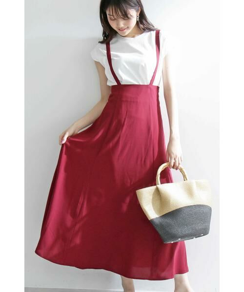 ＊＊N.Natural Beauty Basic / エヌ ナチュラルビューティーベーシック スカート | サスペンダー付フレアマキシスカート | 詳細21