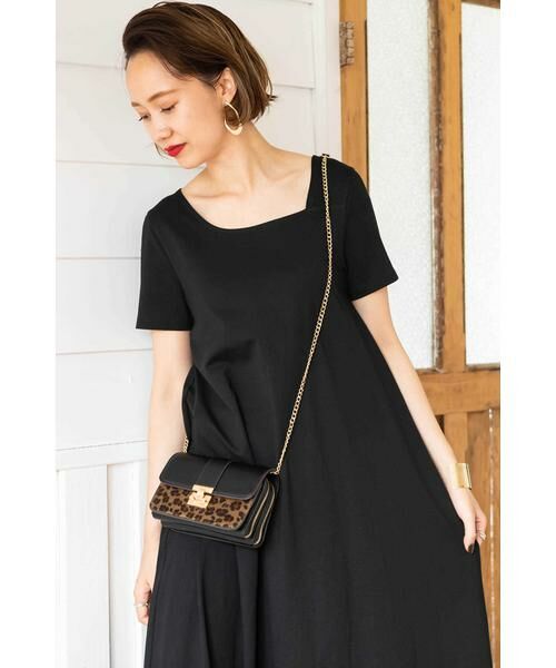 ＊＊N.Natural Beauty Basic / エヌ ナチュラルビューティーベーシック ワンピース | イレギュラーネックカットマキシワンピース | 詳細3