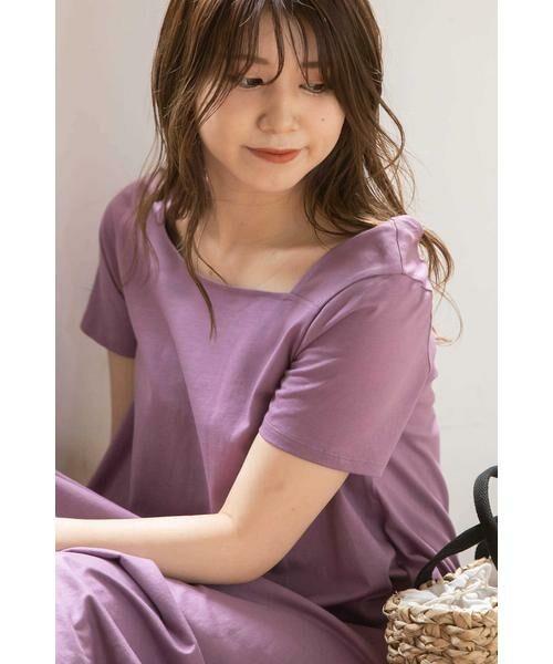 ＊＊N.Natural Beauty Basic / エヌ ナチュラルビューティーベーシック ワンピース | イレギュラーネックカットマキシワンピース | 詳細17