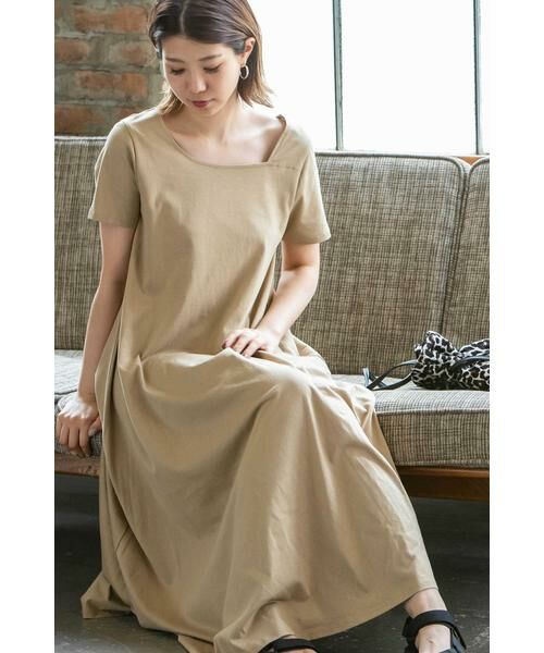 ＊＊N.Natural Beauty Basic / エヌ ナチュラルビューティーベーシック ワンピース | イレギュラーネックカットマキシワンピース | 詳細22