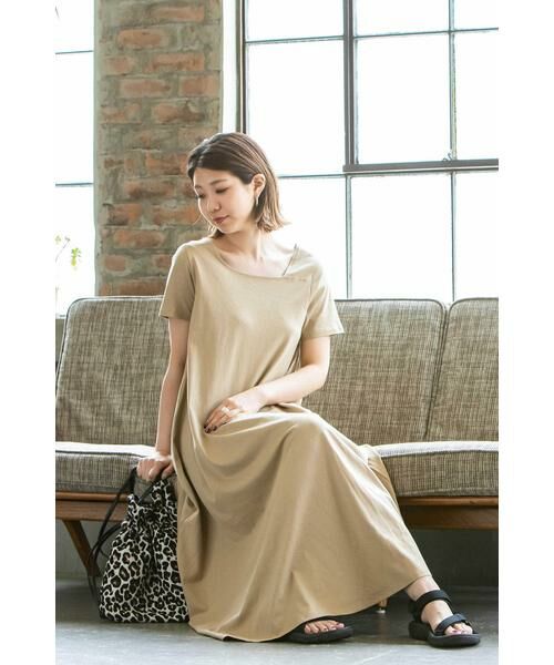 ＊＊N.Natural Beauty Basic / エヌ ナチュラルビューティーベーシック ワンピース | イレギュラーネックカットマキシワンピース | 詳細23