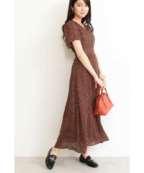 ＊＊N.Natural Beauty Basic / エヌ ナチュラルビューティーベーシック ワンピース | ドットウエストシャーリングワンピース | 詳細3