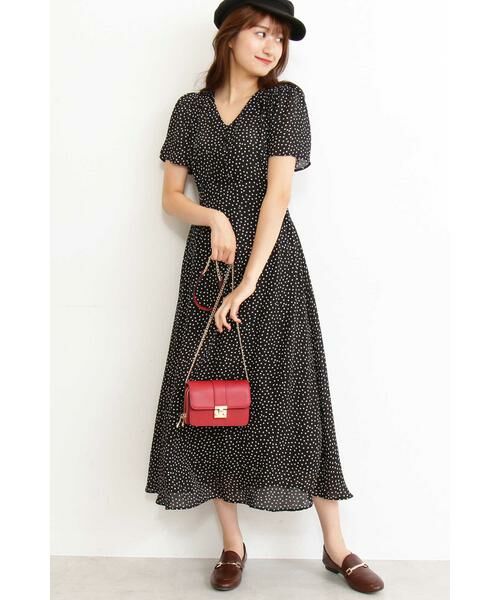＊＊N.Natural Beauty Basic / エヌ ナチュラルビューティーベーシック ワンピース | ドットウエストシャーリングワンピース | 詳細7