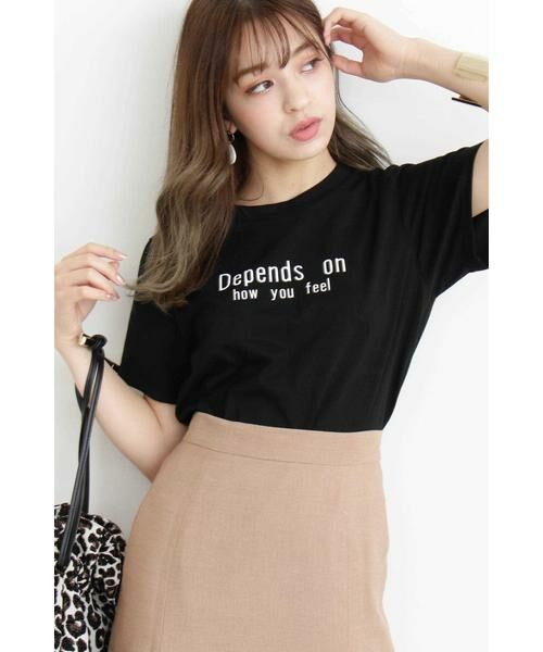 ＊＊N.Natural Beauty Basic / エヌ ナチュラルビューティーベーシック カットソー | アソートコットンロゴTシャツ（ブラック）