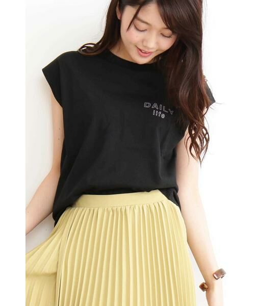 ＊＊N.Natural Beauty Basic / エヌ ナチュラルビューティーベーシック カットソー | アソートコットンロゴTシャツ（ブラック）