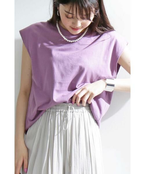 ＊＊N.Natural Beauty Basic / エヌ ナチュラルビューティーベーシック カットソー | アソートコットンロゴTシャツ（パープル）