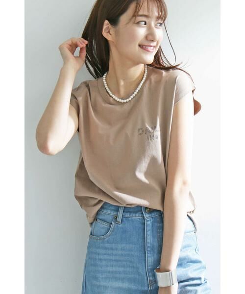 ＊＊N.Natural Beauty Basic / エヌ ナチュラルビューティーベーシック カットソー | アソートコットンロゴTシャツ（ベージュ）