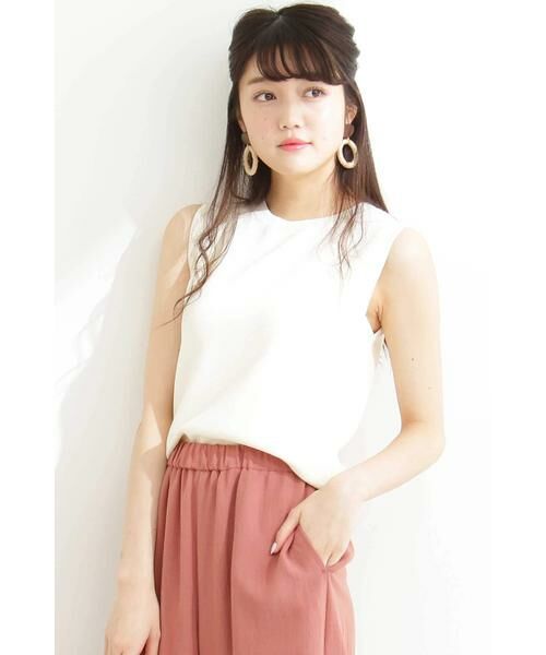 ＊＊N.Natural Beauty Basic / エヌ ナチュラルビューティーベーシック ニット・セーター | ミラノリブノースリーブニット（オフ）