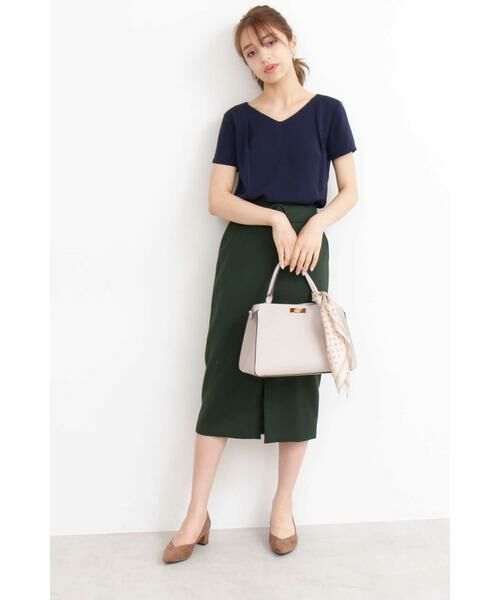 ＊＊N.Natural Beauty Basic / エヌ ナチュラルビューティーベーシック シャツ・ブラウス | タックドレープVネック半袖ブラウス | 詳細2