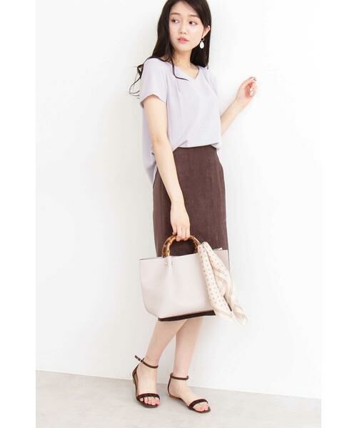 ＊＊N.Natural Beauty Basic / エヌ ナチュラルビューティーベーシック シャツ・ブラウス | タックドレープVネック半袖ブラウス | 詳細15