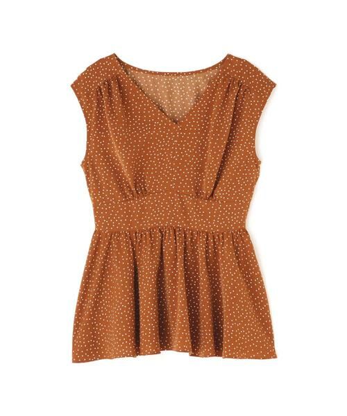 ＊＊N.Natural Beauty Basic / エヌ ナチュラルビューティーベーシック シャツ・ブラウス | ドットぺプラムノースリーブニット | 詳細1