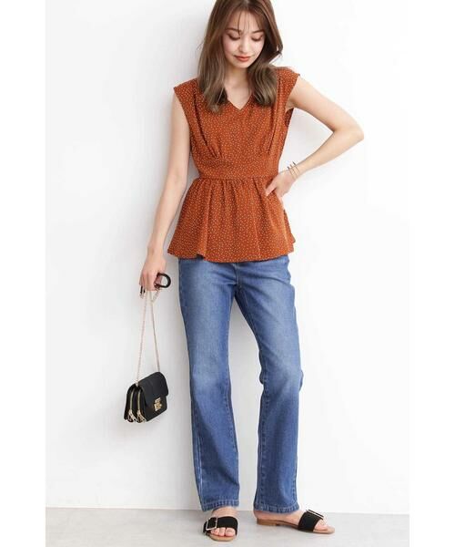 ＊＊N.Natural Beauty Basic / エヌ ナチュラルビューティーベーシック シャツ・ブラウス | ドットぺプラムノースリーブニット | 詳細2