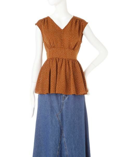 ＊＊N.Natural Beauty Basic / エヌ ナチュラルビューティーベーシック シャツ・ブラウス | ドットぺプラムノースリーブニット | 詳細5