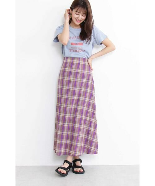 ナチュラルビューティーベーシック バックレースアップマキシスカート 編み上げ セール】 バックレースアップマキシスカート （スカート