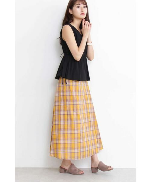 ナチュラルビューティーベーシック バックレースアップマキシスカート 編み上げ N.Natural beauty basic - 西野七瀬着用バックレースアップ