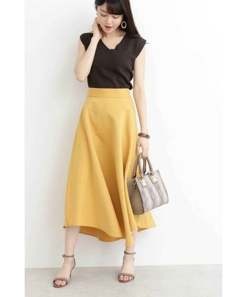 ＊＊N.Natural Beauty Basic / エヌ ナチュラルビューティーベーシック スカート | カラーイレヘムスカート | 詳細2