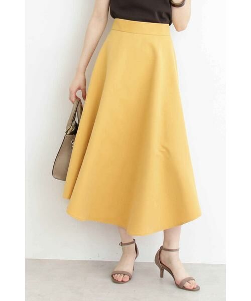 ＊＊N.Natural Beauty Basic / エヌ ナチュラルビューティーベーシック スカート | カラーイレヘムスカート（イエロー）