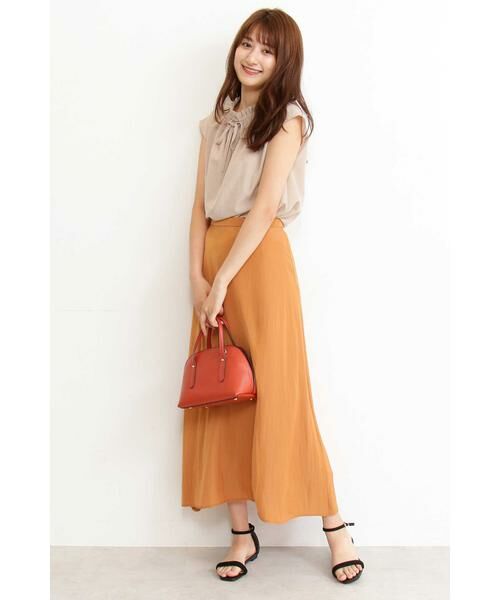 ＊＊N.Natural Beauty Basic / エヌ ナチュラルビューティーベーシック スカート | パウダーサテンマキシスカート | 詳細2