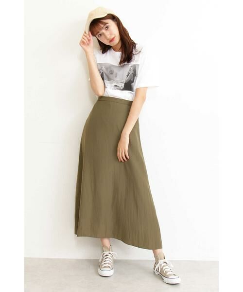 ＊＊N.Natural Beauty Basic / エヌ ナチュラルビューティーベーシック スカート | パウダーサテンマキシスカート | 詳細10