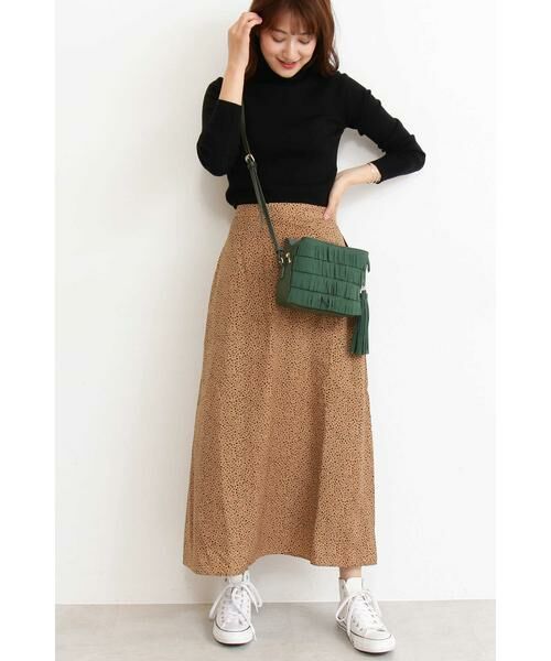 ＊＊N.Natural Beauty Basic / エヌ ナチュラルビューティーベーシック スカート | ツートーンドットAラインマキシスカート | 詳細2