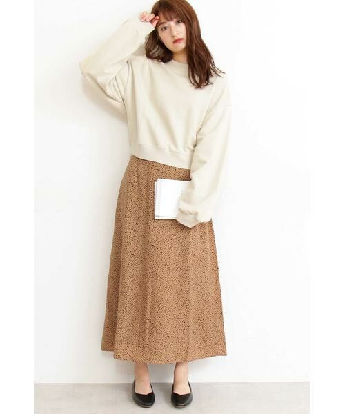 ＊＊N.Natural Beauty Basic / エヌ ナチュラルビューティーベーシック スカート | ツートーンドットAラインマキシスカート | 詳細5