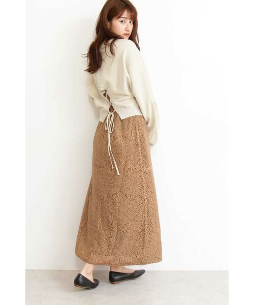 ＊＊N.Natural Beauty Basic / エヌ ナチュラルビューティーベーシック スカート | ツートーンドットAラインマキシスカート | 詳細6