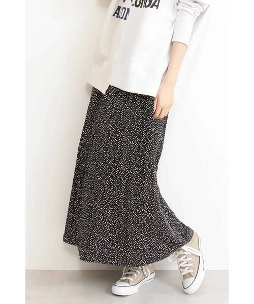 ＊＊N.Natural Beauty Basic / エヌ ナチュラルビューティーベーシック スカート | ツートーンドットAラインマキシスカート | 詳細15