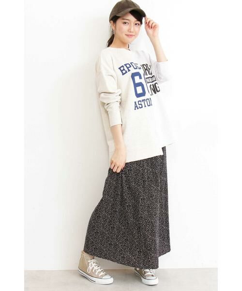＊＊N.Natural Beauty Basic / エヌ ナチュラルビューティーベーシック スカート | ツートーンドットAラインマキシスカート | 詳細17