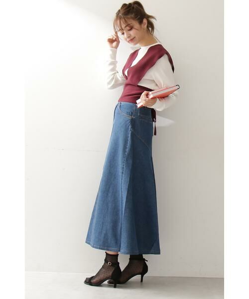 ＊＊N.Natural Beauty Basic / エヌ ナチュラルビューティーベーシック スカート | リメイクデニムフレアスカート | 詳細3