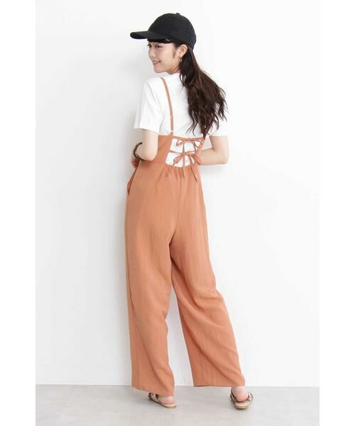 **N.Natural Beauty Basic / エヌ ナチュラルビューティーベーシック ワンピース | バックリボンキャミソールオールインワン | 詳細4