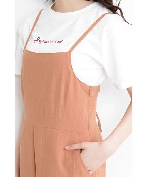 **N.Natural Beauty Basic / エヌ ナチュラルビューティーベーシック ワンピース | バックリボンキャミソールオールインワン | 詳細8