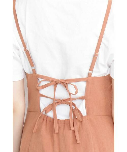 **N.Natural Beauty Basic / エヌ ナチュラルビューティーベーシック ワンピース | バックリボンキャミソールオールインワン | 詳細9