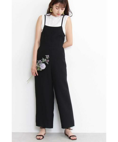 **N.Natural Beauty Basic / エヌ ナチュラルビューティーベーシック ワンピース | バックリボンキャミソールオールインワン | 詳細12