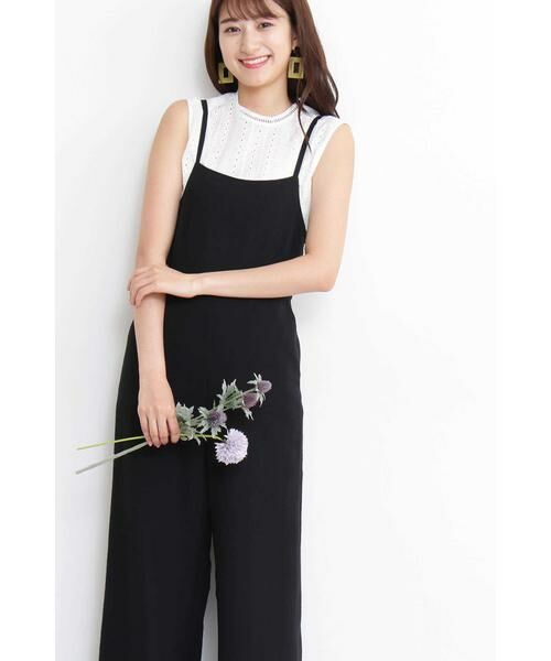 **N.Natural Beauty Basic / エヌ ナチュラルビューティーベーシック ワンピース | バックリボンキャミソールオールインワン | 詳細14