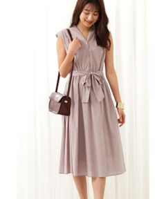 コットンローンミモレワンピース