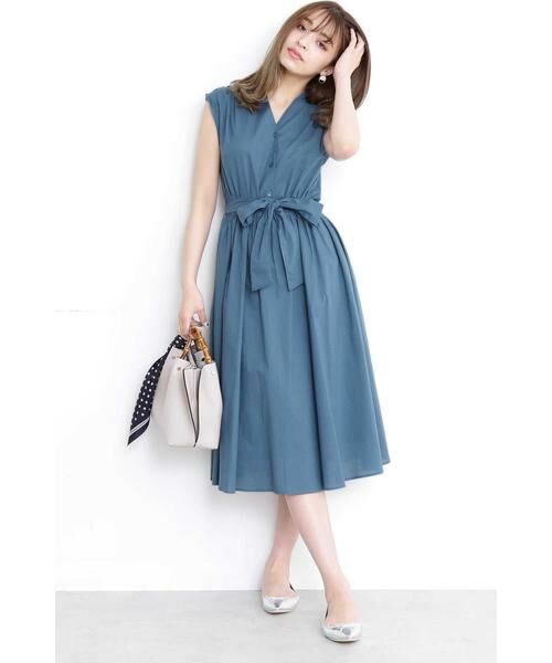 ＊＊N.Natural Beauty Basic / エヌ ナチュラルビューティーベーシック ワンピース | コットンローンミモレワンピース | 詳細2