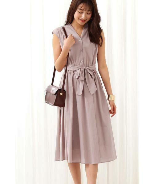 ＊＊N.Natural Beauty Basic / エヌ ナチュラルビューティーベーシック ワンピース | コットンローンミモレワンピース（ピンク）