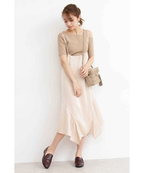 ＊＊N.Natural Beauty Basic / エヌ ナチュラルビューティーベーシック ワンピース | イレヘムキャミソールワンピース（エクリュ）