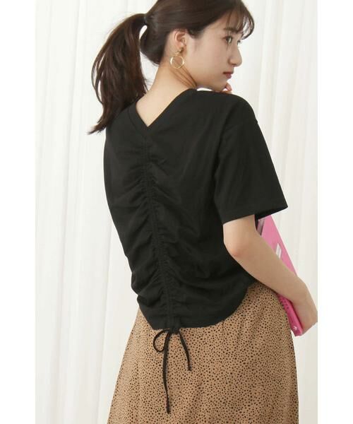 ＊＊N.Natural Beauty Basic / エヌ ナチュラルビューティーベーシック カットソー | バックシャーリングTシャツ（ブラック）