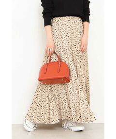 プリーツプリントマキシスカート