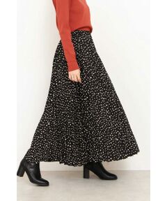 プリーツプリントマキシスカート