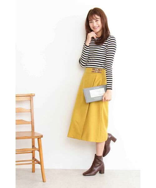 ＊＊N.Natural Beauty Basic / エヌ ナチュラルビューティーベーシック スカート | ベルトマークラップ風スカート | 詳細2