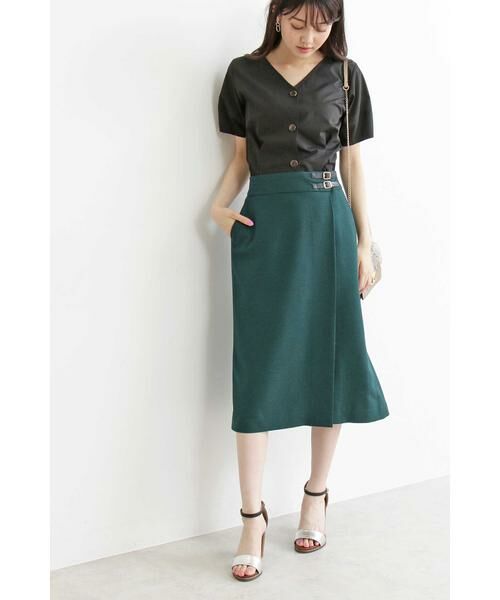 ＊＊N.Natural Beauty Basic / エヌ ナチュラルビューティーベーシック スカート | ベルトマークラップ風スカート | 詳細18