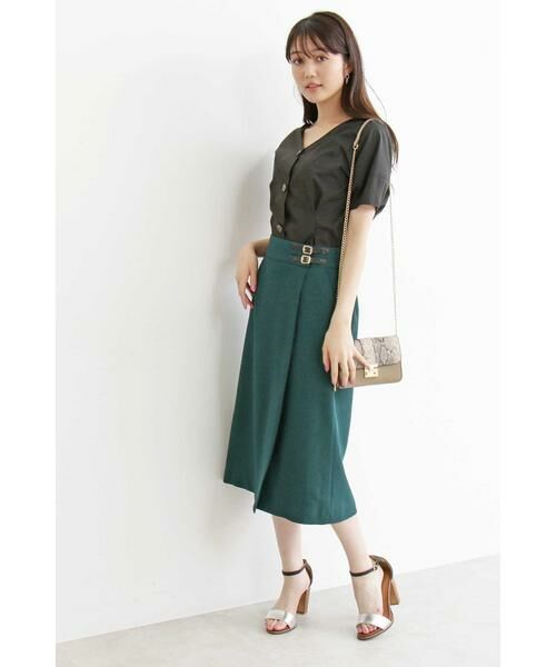 ＊＊N.Natural Beauty Basic / エヌ ナチュラルビューティーベーシック スカート | ベルトマークラップ風スカート | 詳細19