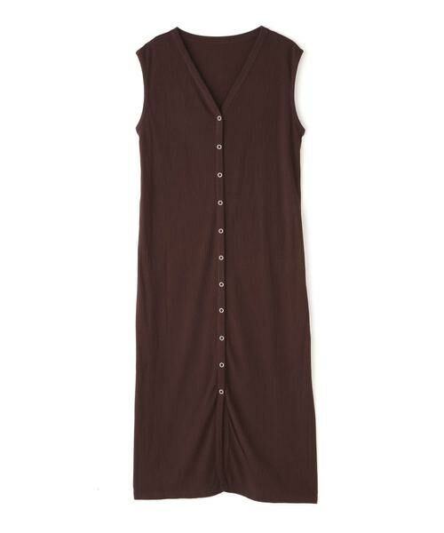 ＊＊N.Natural Beauty Basic / エヌ ナチュラルビューティーベーシック ワンピース | リブセットアップ ワンピース（ブラウン）